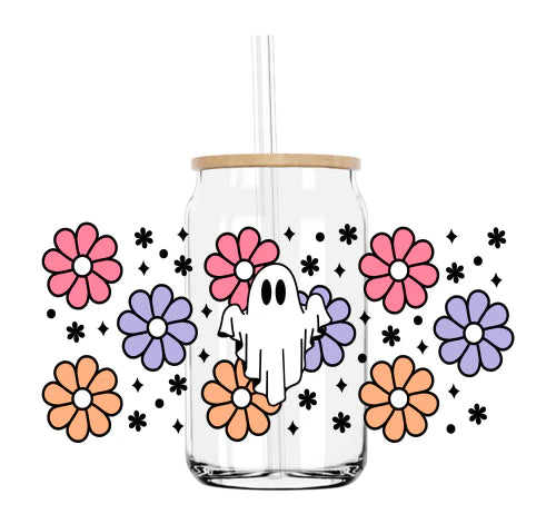 Sticker Fantasmita Flores UV 423