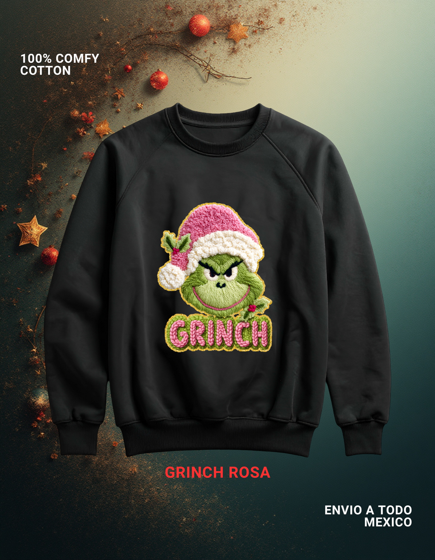 SUDADERA GRINCH ROSA