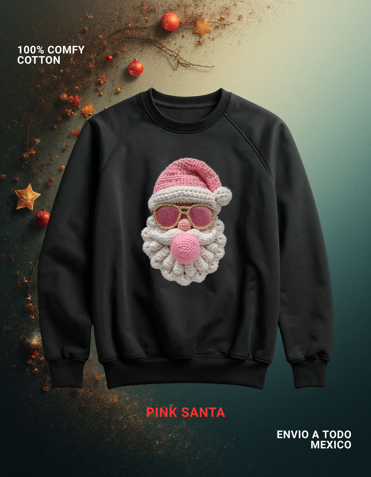SUDADERA PINK SANTA
