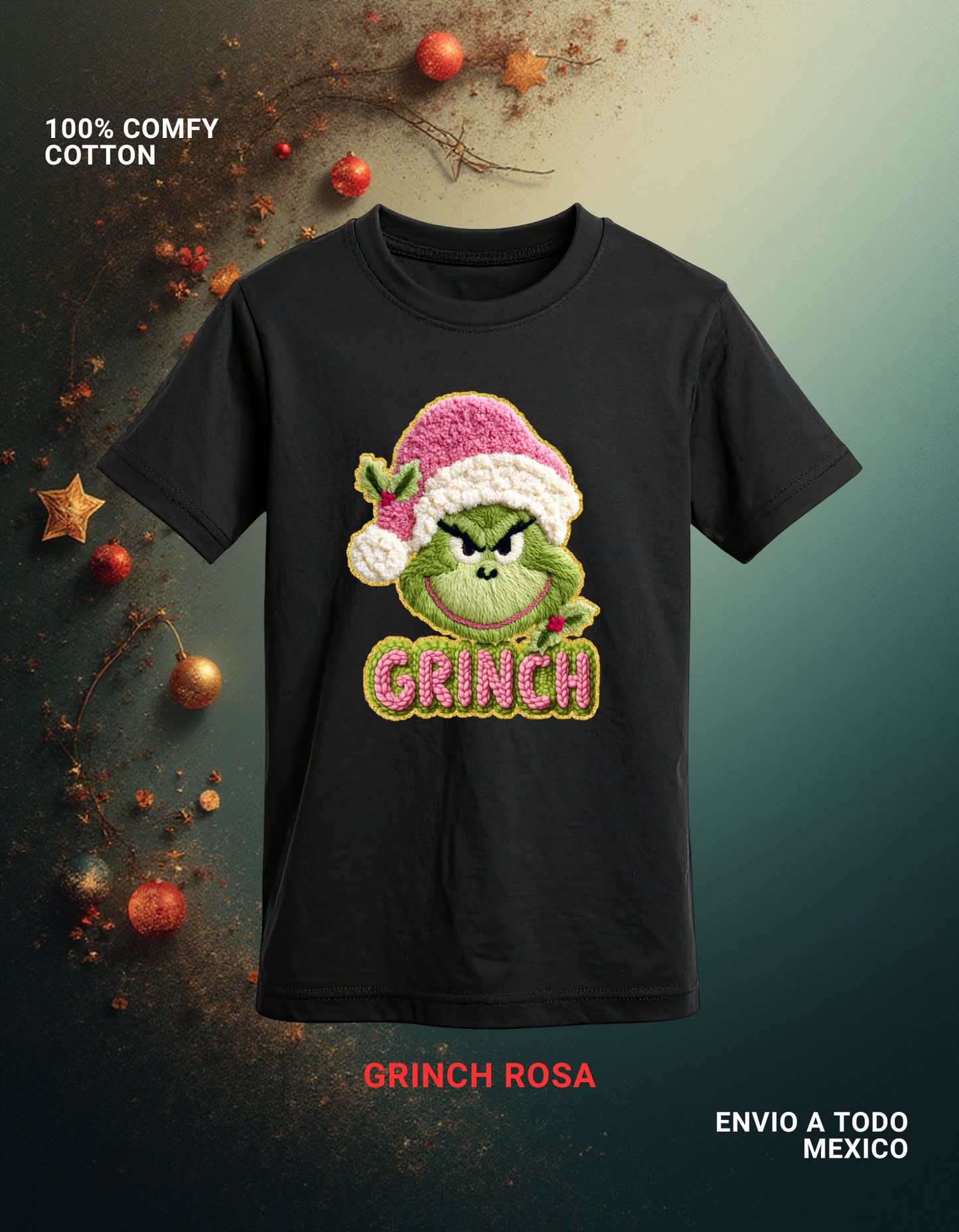 PLAYERA GRINCH ROSA