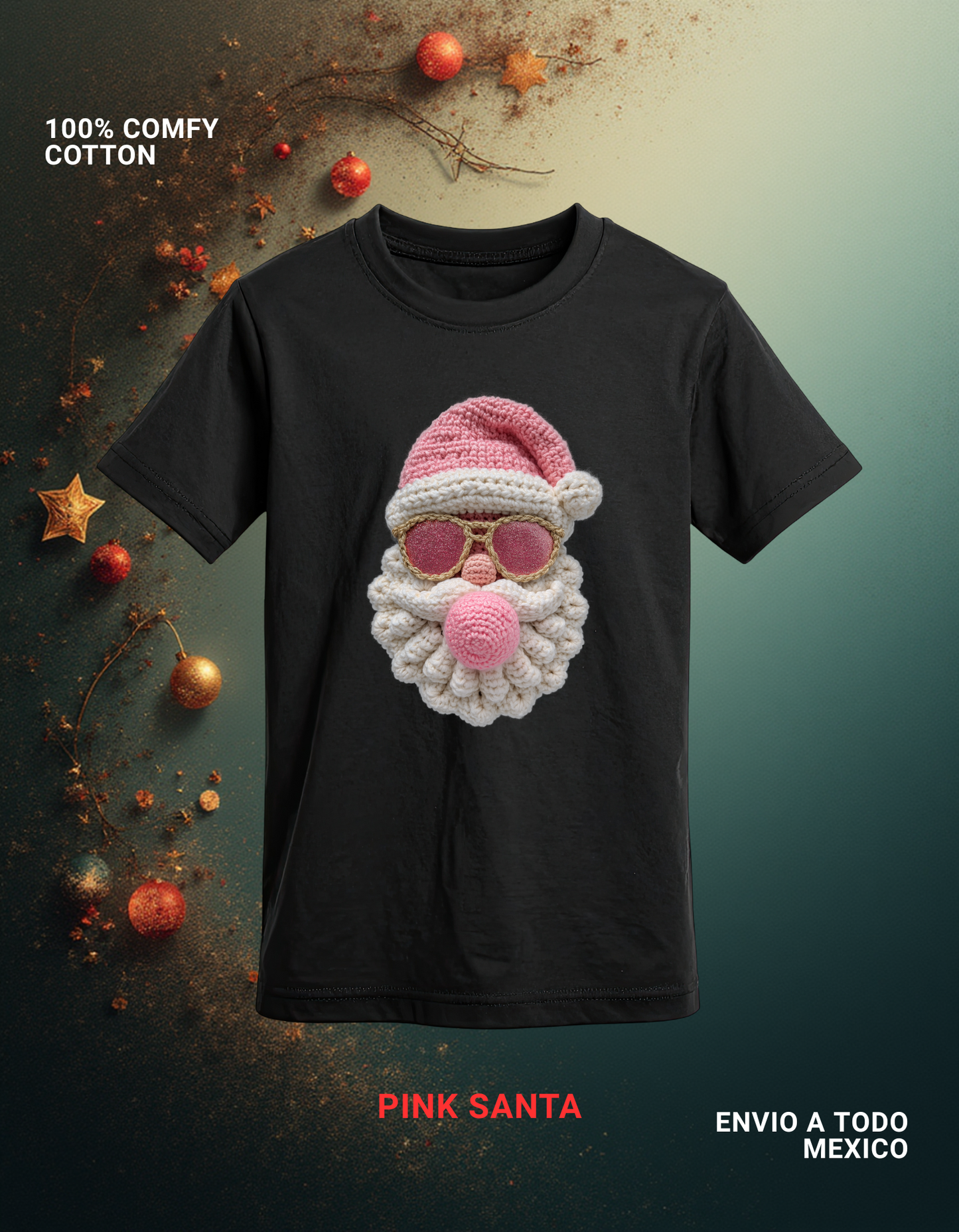 PLAYERA PINK SANTA