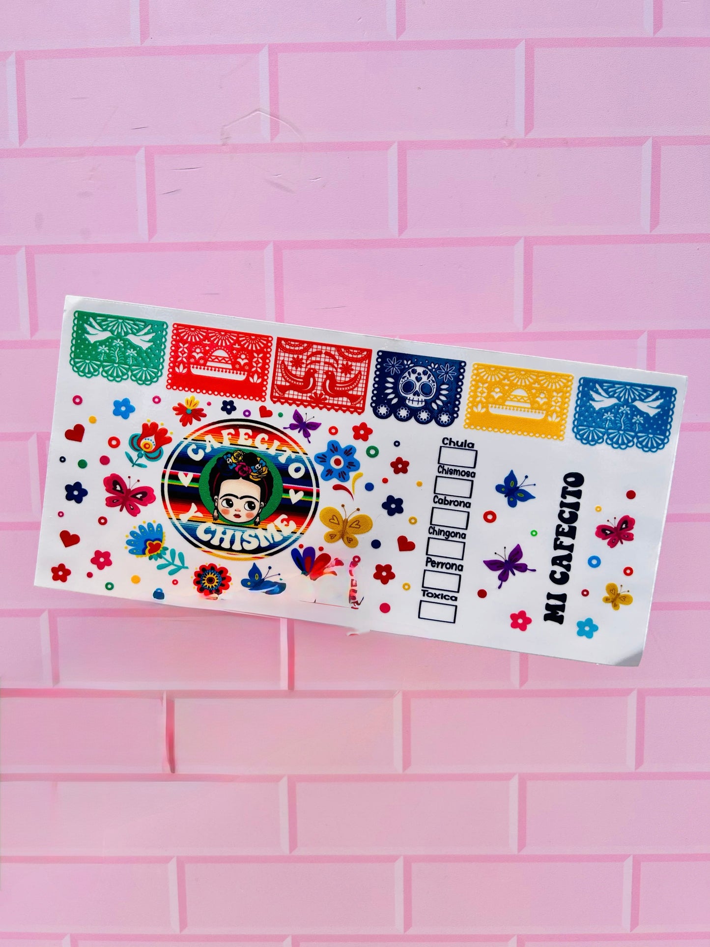 Sticker Cafecito y Chisme UV 06