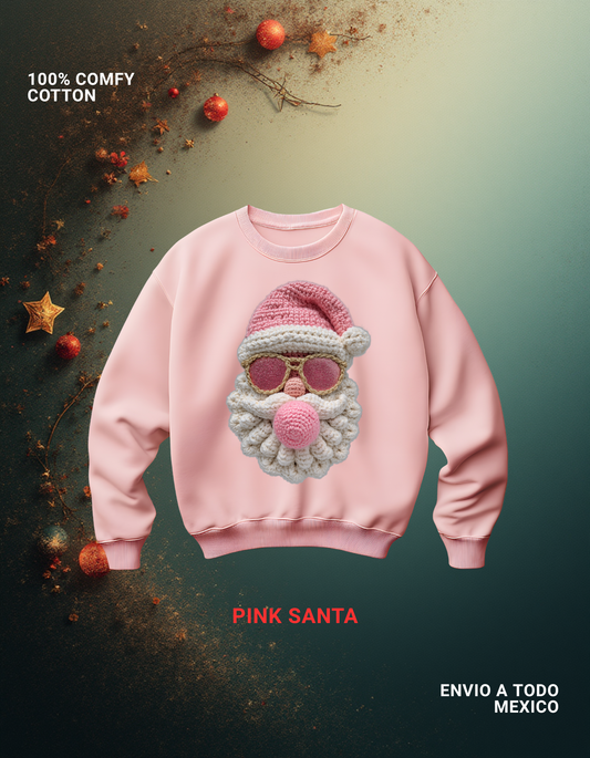 SUDADERA PINK SANTA