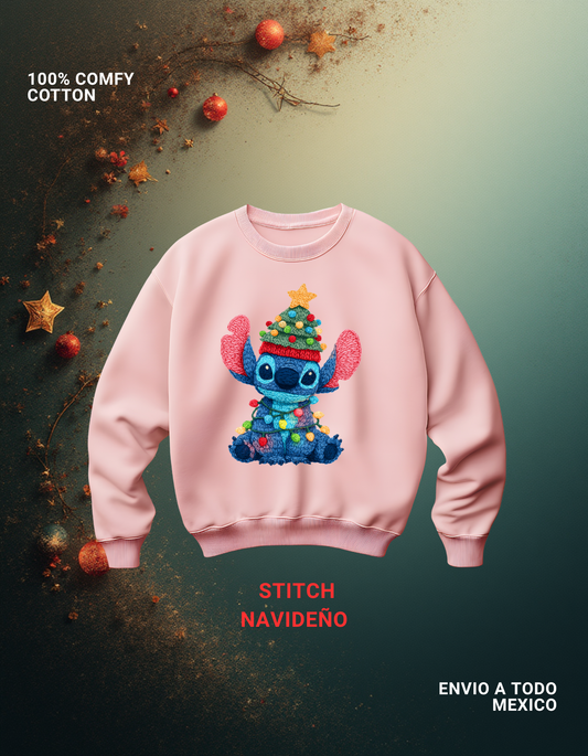 SUDADERA STITCH NAVIDEÑO