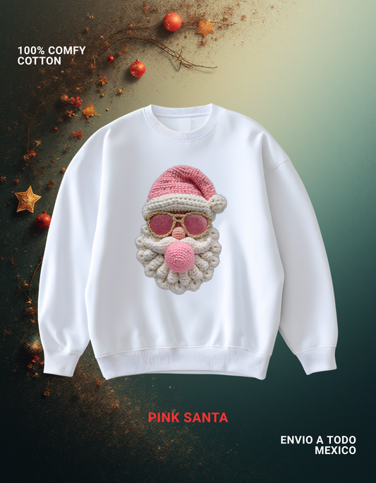 SUDADERA PINK SANTA