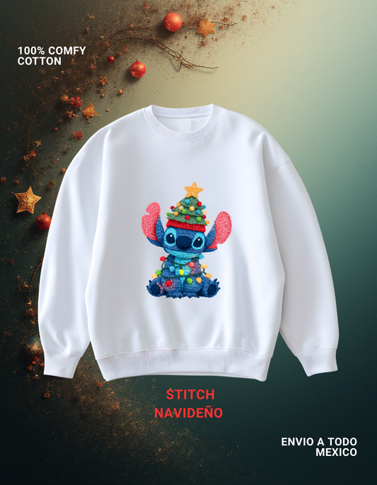 SUDADERA STITCH NAVIDEÑO