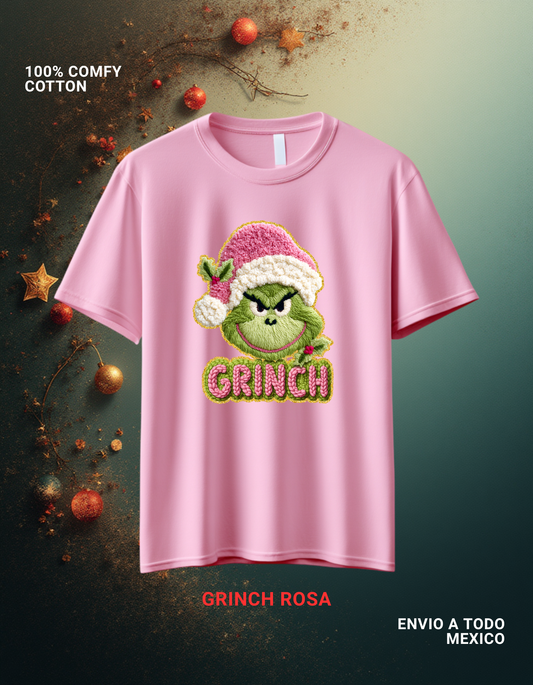 PLAYERA GRINCH ROSA