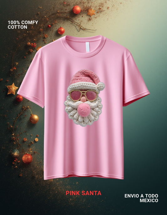 PLAYERA PINK SANTA